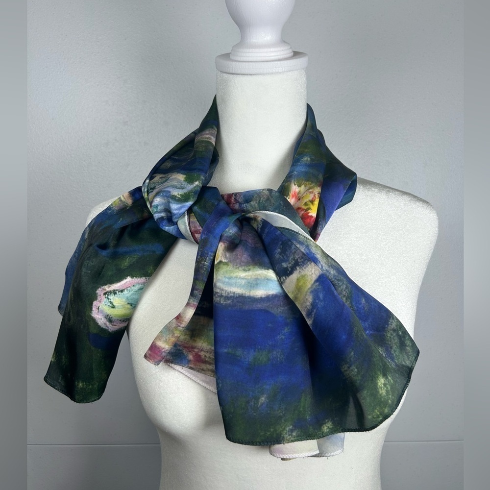 Claude Monet Waterlilies Print Scarf. Artsy.